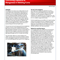 Controlling Exposure to Manganese in Welding Fume