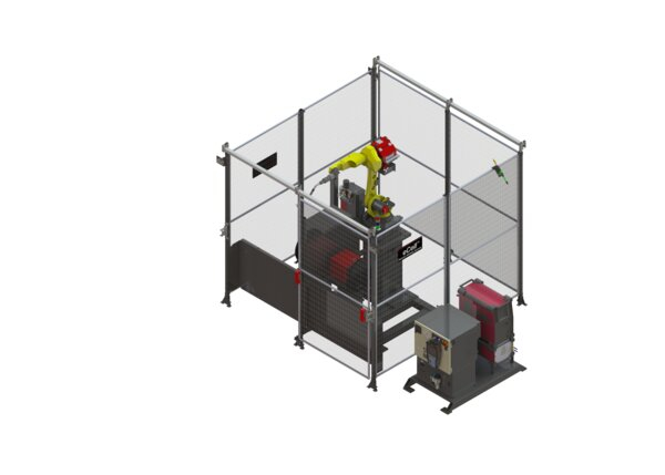 AD2530-4 eCell HS FANUC Water-Cooled Robotic Welding System Left ISO Render