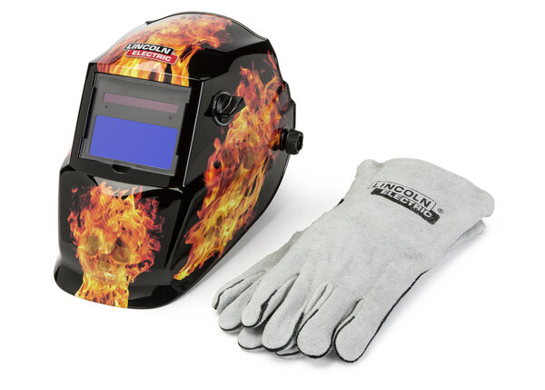 Darkfire 9-13 Auto-Darkening Welding Helmet with Gloves
