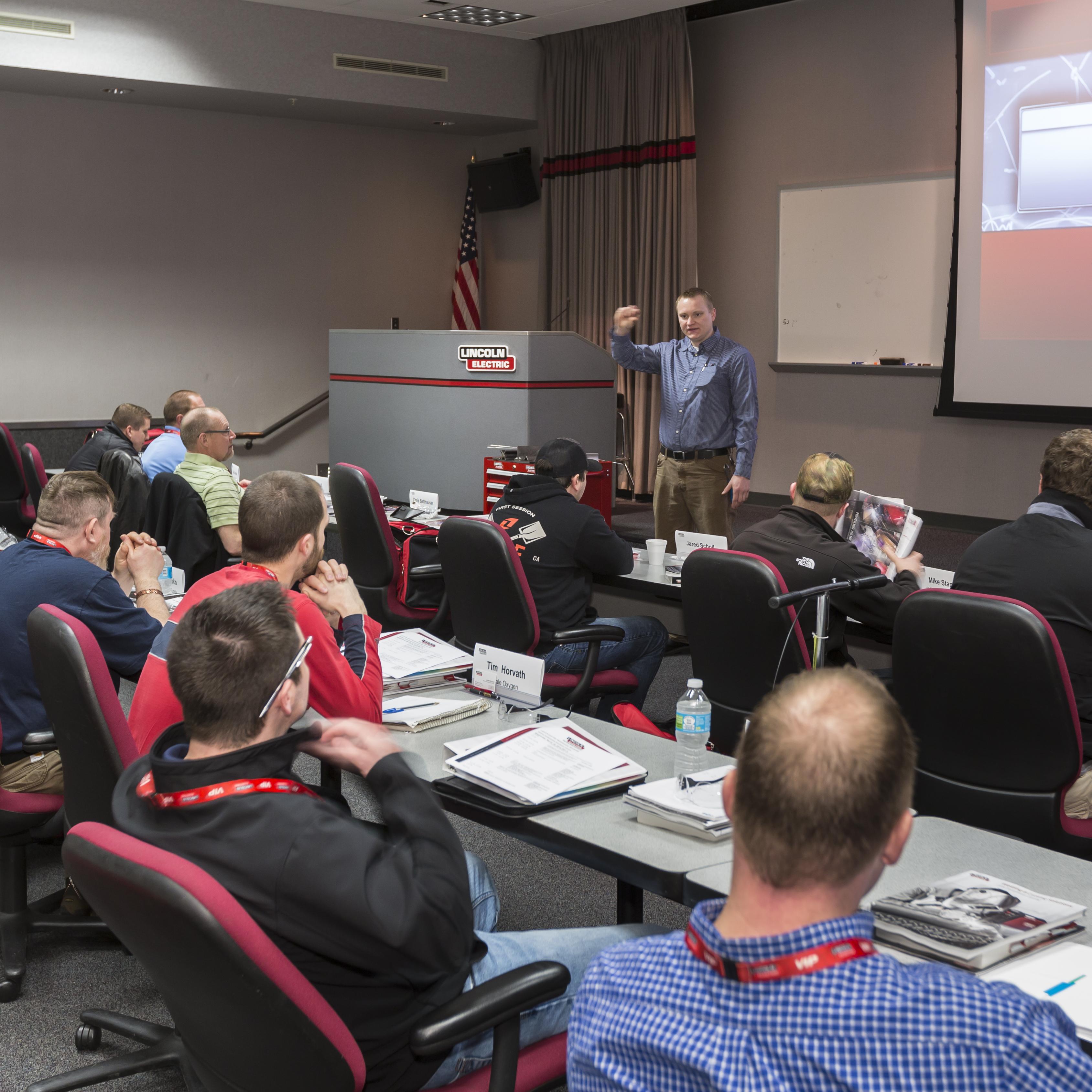 Distributor Training in Lincoln Electric Auditorium