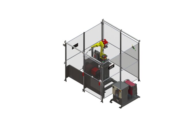 eCell HS FANUC Air-Cooled Robotic Welding System Left ISO Render