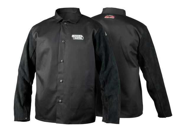 2XL Lincoln Electric K3106 Traditional Split Leather Sleeved Welding Jacket 