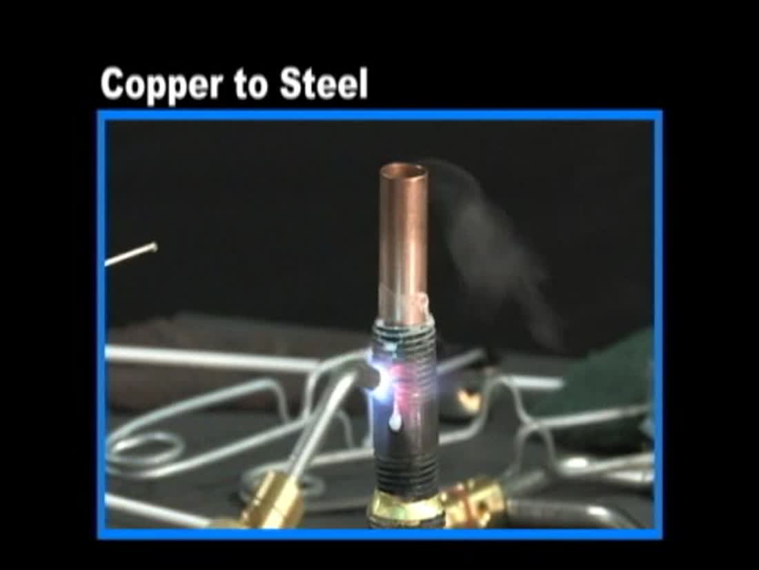 Hartlöten von Kupfer auf Stahl mit Harris Safety-Silv® 56 und dem Inferno® von Harris Video