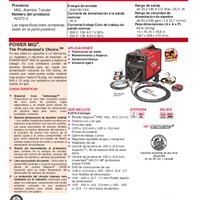 POWER MIG 180C  Info. del Producto