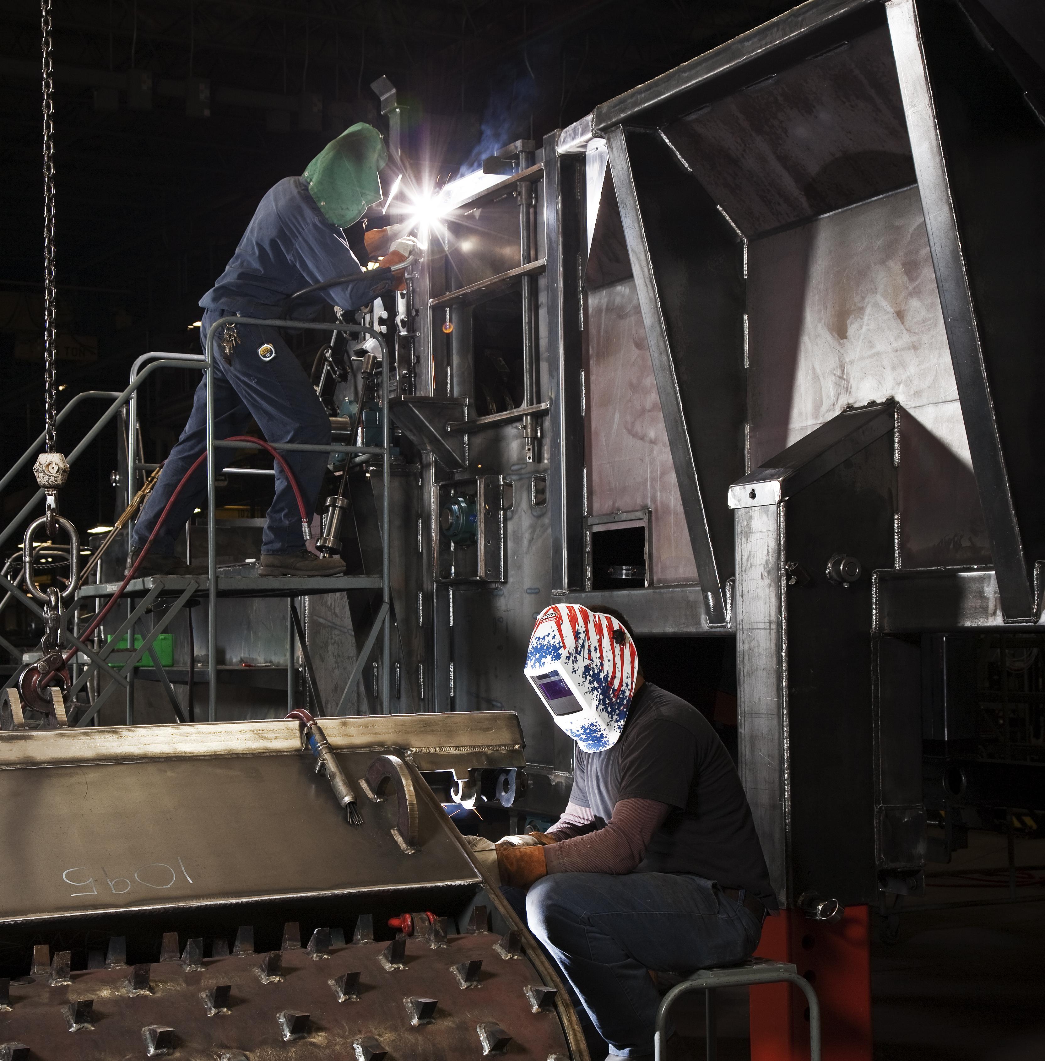 Innershield welding at Morbark