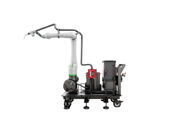 AD2630-3 Cooper CRX-30iA Aluminum Welding Cobot Cart System Left Side Render