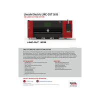 Linc-Cut 3015 CNC Fiber Laser Cutting System Data Sheet