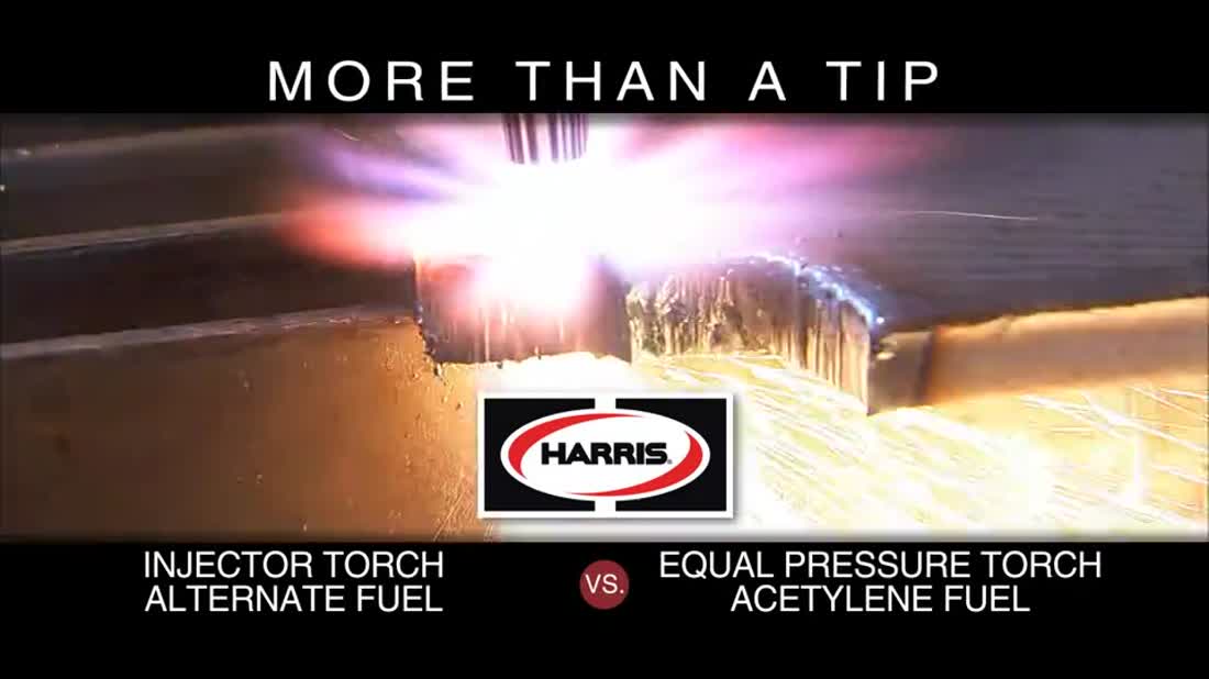 Tocha Injetora Harris usando Combustível Alternativo vs Tocha de Pressão Igual Harris usando Acetileno Video