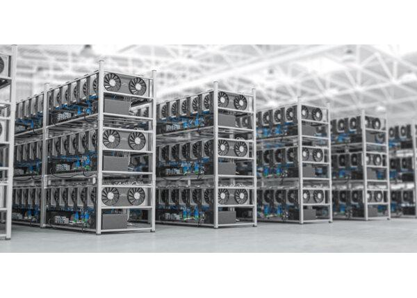 Data Center Server Racks on Skids Stock Image