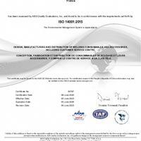 ISO14001 LE France S.A.S. - Rouen