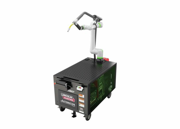 AD2489-17 Cooper CRX-10iA/L Water-Cooled Wire-Break Welding Cobot Cart Left ISO Render