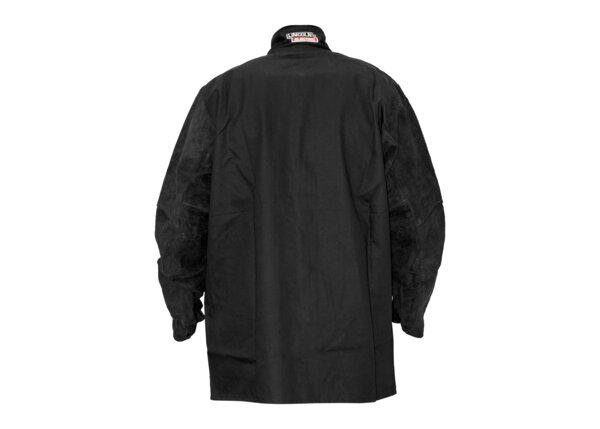 Traditional split leather-sleeved jacket
