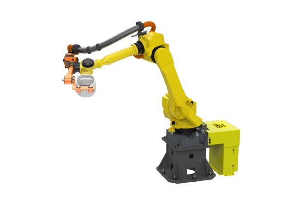 Rimrock 7th Axis Robotic Ladle with FANUC M-710iC_70 Robot - Overhead Render