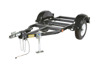 Small Two-Wheel Road Trailer with Duo-Hitch