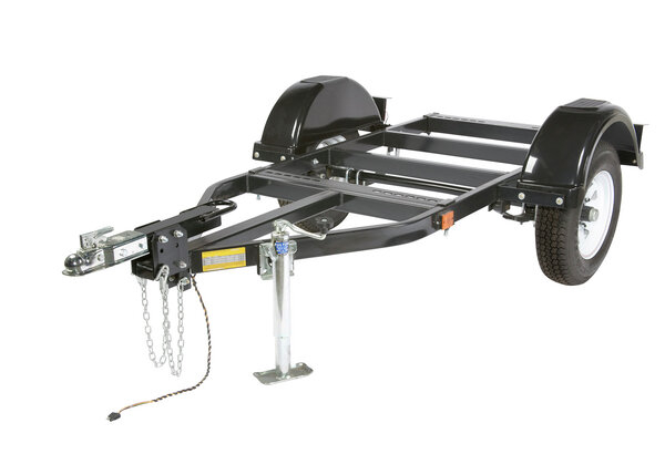 Small Two-Wheel Road Trailer with Duo-Hitch