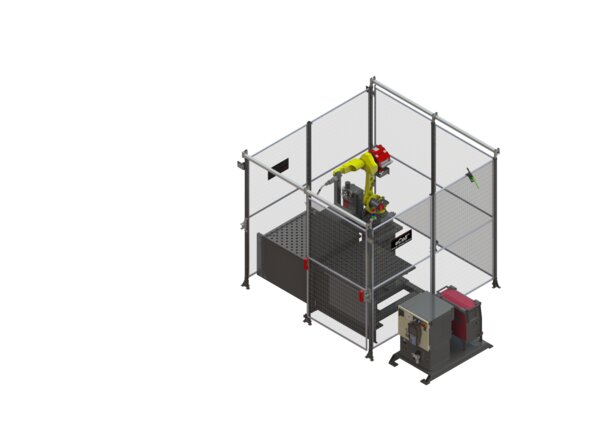 eCell FT FANUC Air-Cooled Robotic Welding System Left ISO Render