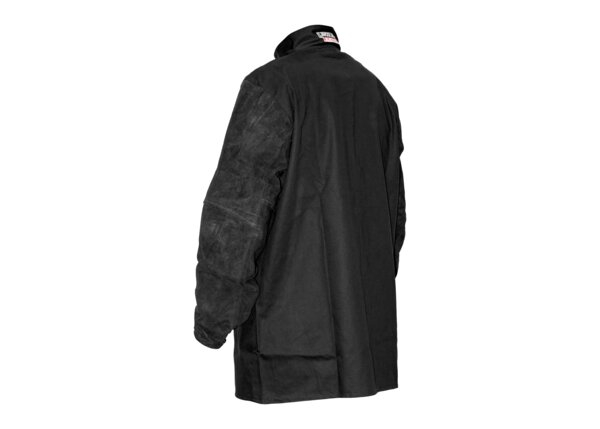 Traditional split leather-sleeved jacket