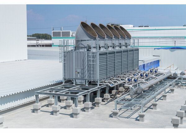 Data Center Cooling System on Skids Stock Image