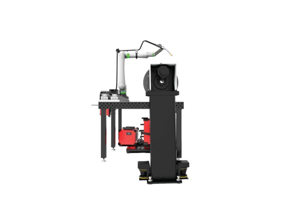 AD2650-2 Cooper Adapt Water-Cooled Welding Cobot System with Headstock Positioner Right Side Render