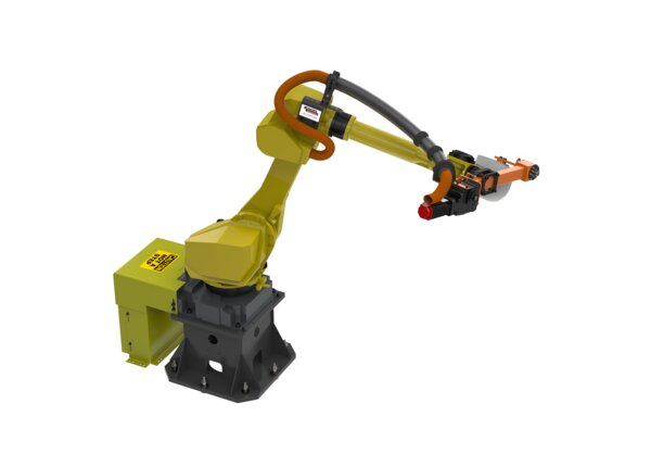 Rimrock 7th Axis Robotic Ladle with FANUC M-710iC_70 Robot - Right Overhead Render