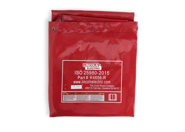 Flame Retardant Vinyl Welding Screen/Curtain - 6 x 6 ft. - Red