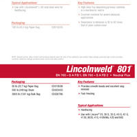 Lincolnweld 801 Product Info