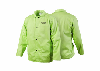 Traditional FR Cloth Welding Jacket - Safety Lime