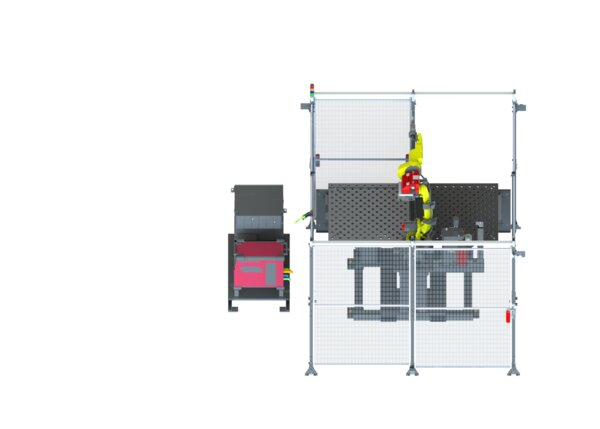 AD2530-1 eCell FT FANUC Air-Cooled Robotic Welding System Back ISO Render