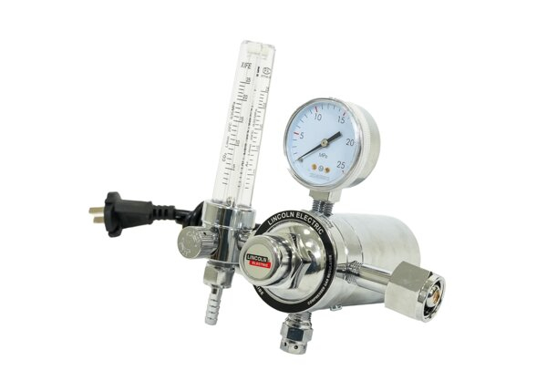 CO2 regulator with flow meter