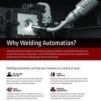Why Welding Automation - Robots Handle the Part and Execute the Weld