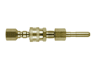 Self Threading Conduit Connector, Bronze Quick Disconnect, and Inlet guide