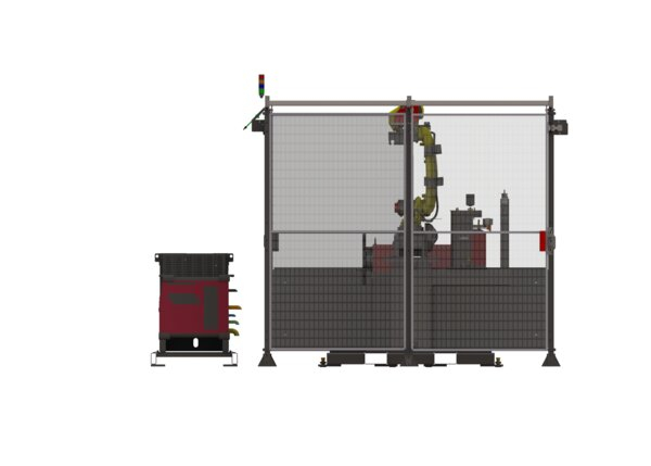 AD2530-3 eCell HS FANUC Air-Cooled Robotic Welding System Back Side Render