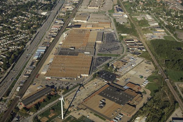 Aerial vew of Lincoln Electric Euclid Campus