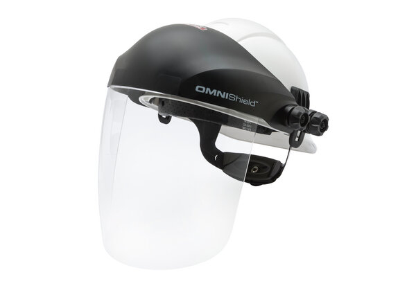 OmniShield Clear Faceshield with Slotted Hard Hat Adapter