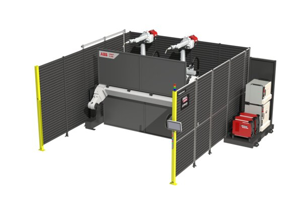 Fab-Pak FW DA Robotic Welding System Render (ABB Robot)