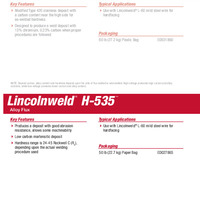 Lincolnweld H-535 Product Info