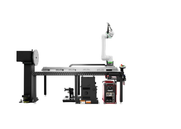 AD2650-1 Cooper Adapt Air-Cooled Welding Cobot System with Headstock Positioner Front Side Render