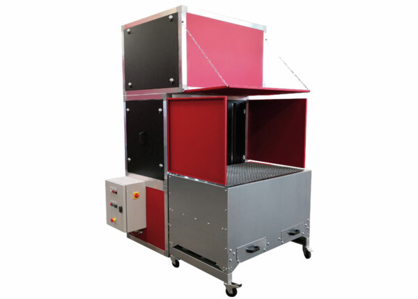 Self-cleaning downdraft table for welding and grinding