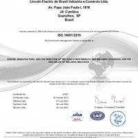 ISO14001 LE do Brasil Industria e Comercio Ltda Guarhulos