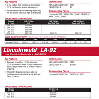 Lincolnweld LA-92 Product Info