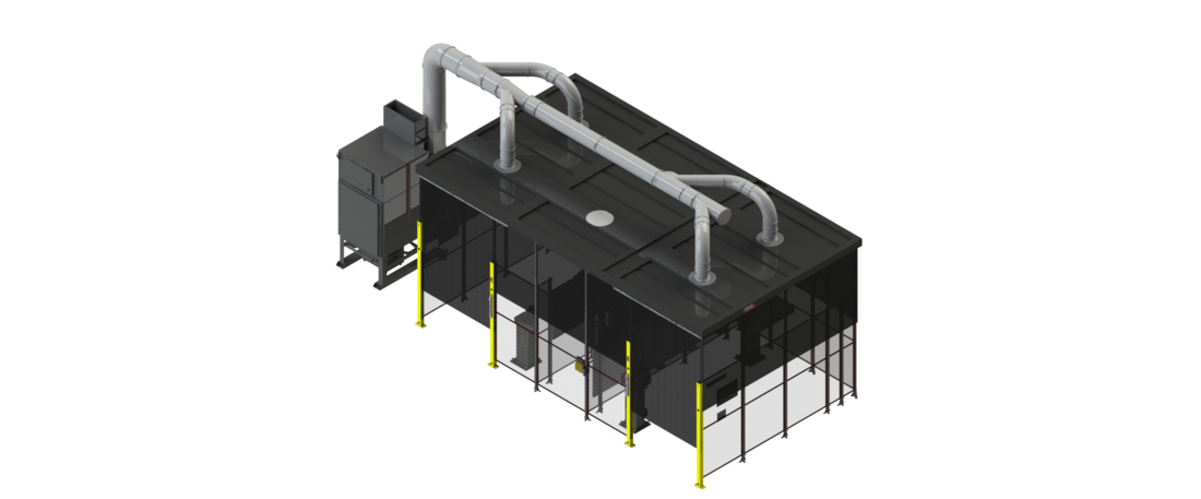 Fab-Pak B2B Robotic Welding System with Prism Fume Extraction System Left ISO Render