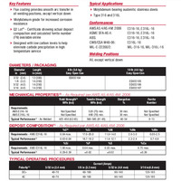 Excalibur 316/316L-16 Product Info