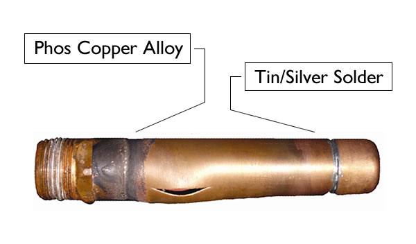 soldering copper gas lines