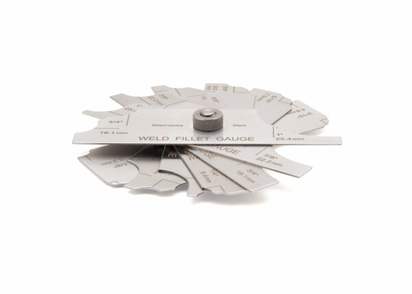 Mini Fillet Weld Keys Inspection Gauge, Welding Adius Gage 10pcs Chain Set P18226