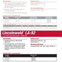 Lincolnweld LA-82 Product Info