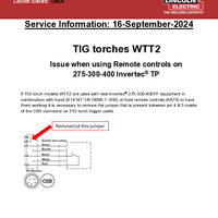 Invertec 275-300-400 TP_ WTT2 TIG torches-Issue with remote controls