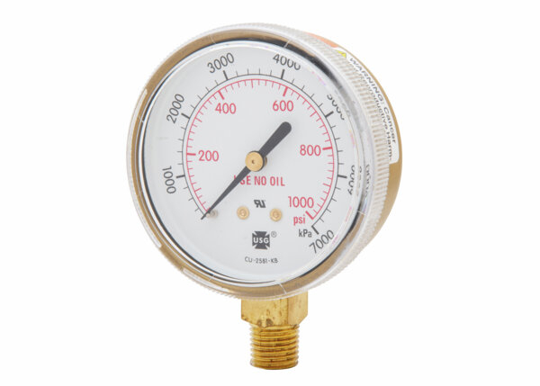 GAUGE,63MM 1000 PSI/KPA ST GOLD