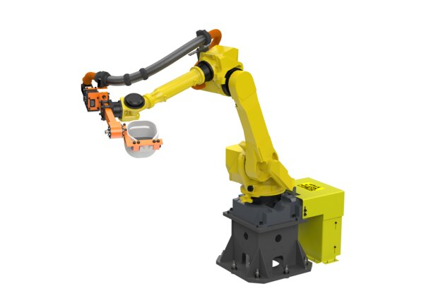 Rimrock 7th Axis Robotic Ladle with FANUC M-710iC_70 Robot - Left ISO Render