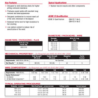 Lincolnweld P2007 & 316/316L Product Info