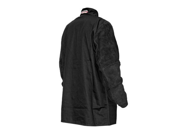 Traditional split leather-sleeved jacket